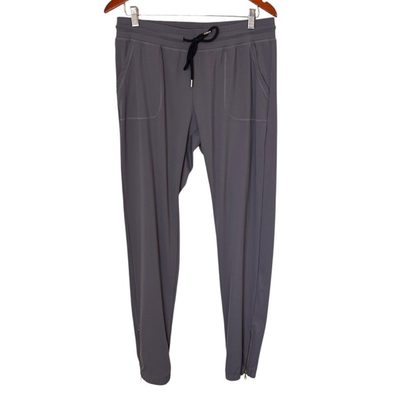ZYIA Active Women's Peak Zipper Joggers- Dark Grey- Size Large - Picture 2 of 13